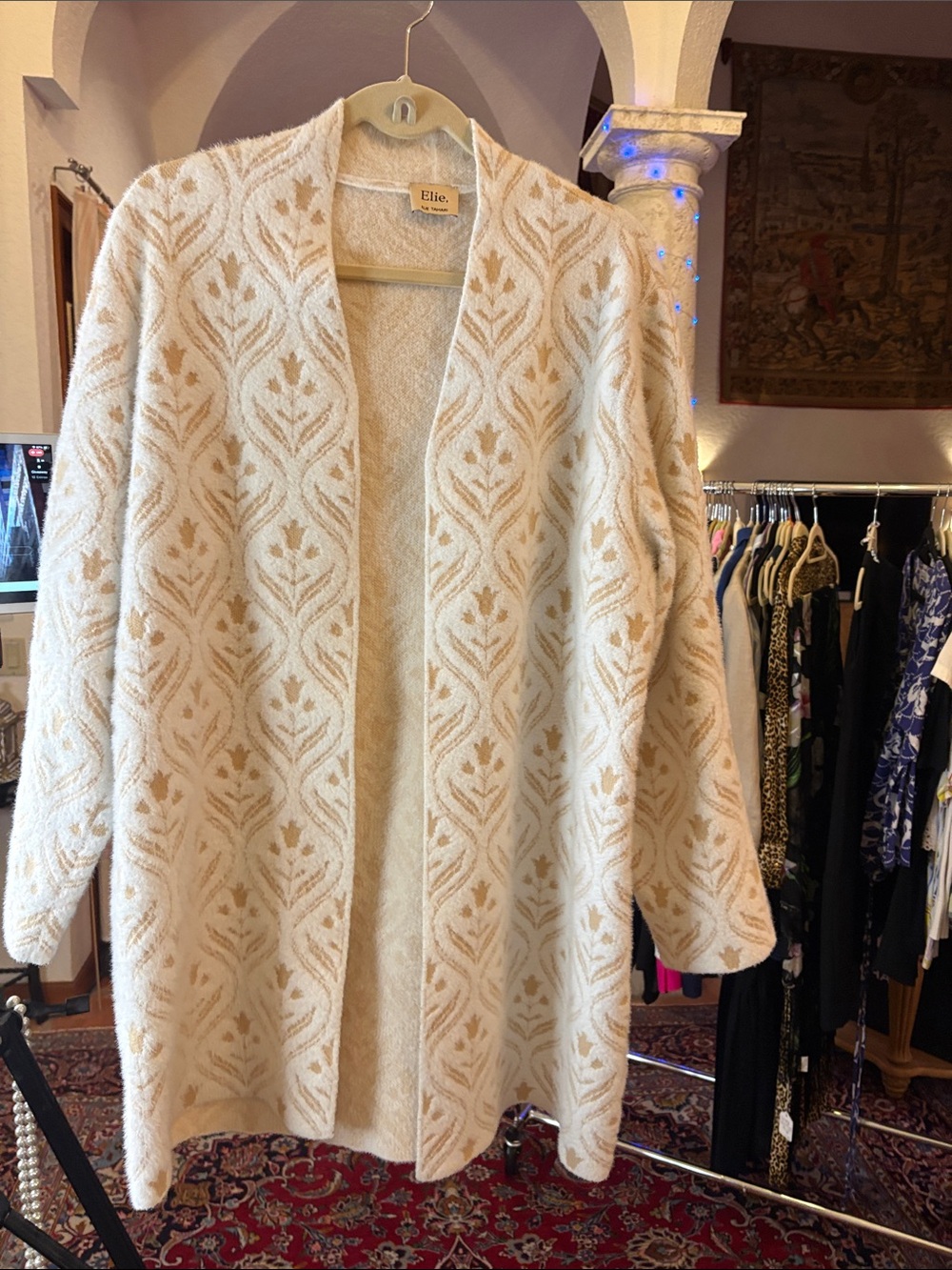 Elie long woolly cardigan